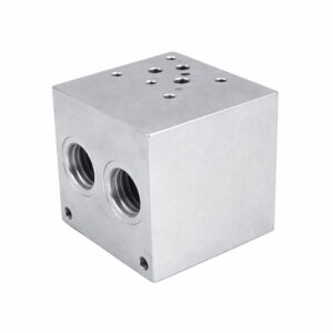 Hyvair manifold with relief valve, aluminum, 1 station, D03 size, 1/4" NPT ports. — islandhydraulicsupply.com