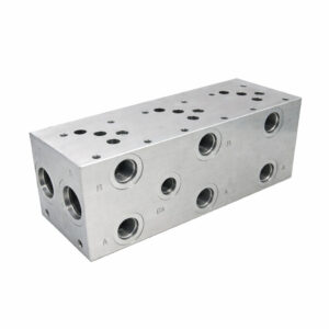 Hyvair manifold with relief, 4 station, aluminum, 4 port, 4 valve stations, compact design. — islandhydraulicsupply.com