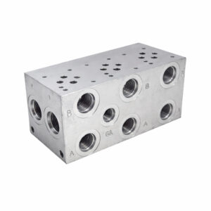 Hyvair industry standard manifold with relief, aluminum, 3-station, for hydraulic systems. — islandhydraulicsupply.com