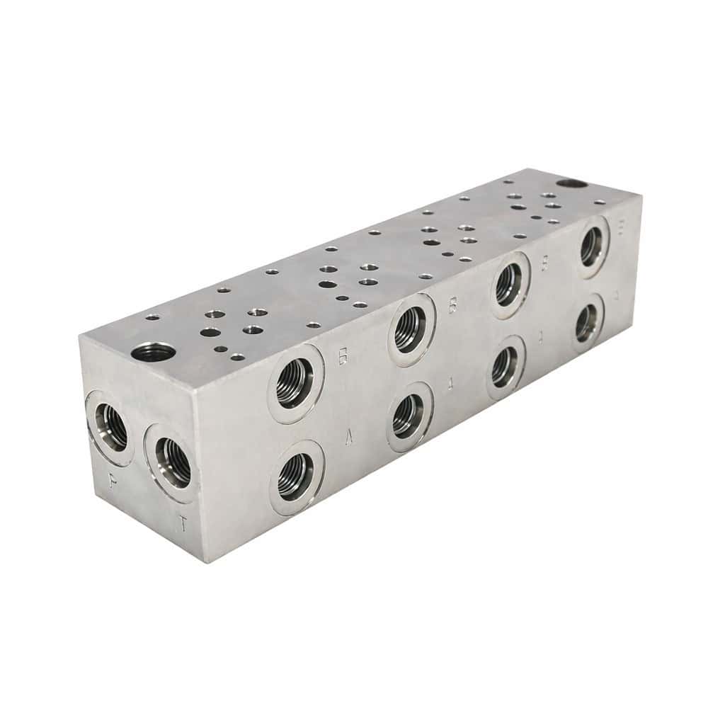 Hyvair miniature manifold, nickel-plated steel, 1 station, compact design for hydraulic systems. — islandhydraulicsupply.com