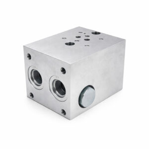 Hyvair standard aluminum manifold MD03-1S-8AB-10PT, 1 station, D03 port size, aluminum construction. — islandhydraulicsupply.com