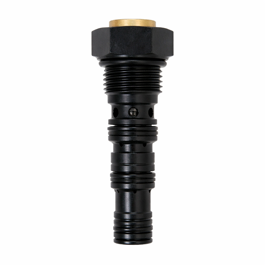 Hyvair cartridge double pilot check valve with brass cap and threaded body