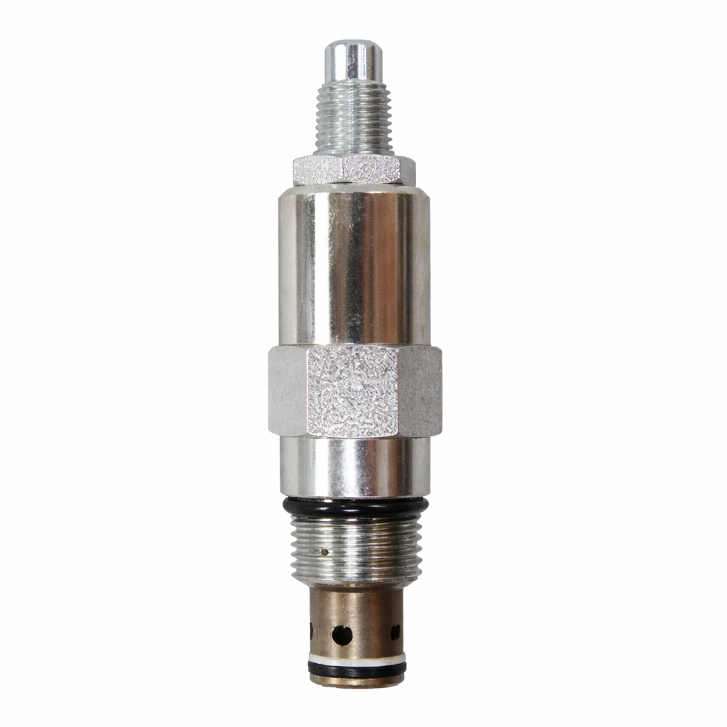 Hyvair cartridge pilot operated sliding spool relief valve with adjustment screw