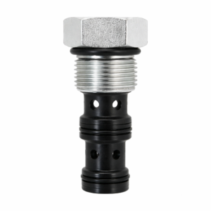 Hyvair cartridge shuttle valve with hex cap and threaded cartridge body