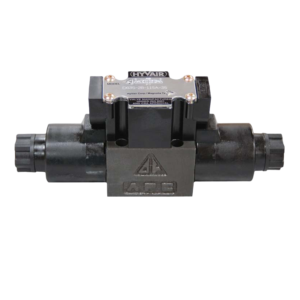 Hyvair D05 directional control valve with double solenoid coils and electrical box-type junction housings