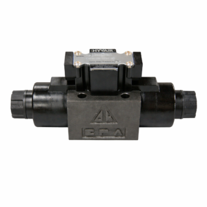 Hyvair D05 directional control valve with double solenoid coils and electrical box-type junction housings