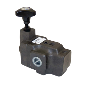 Hyvair POR20-12FP-1K pilot operated relief valve with adjustment knob, rated for 1,000 PSI