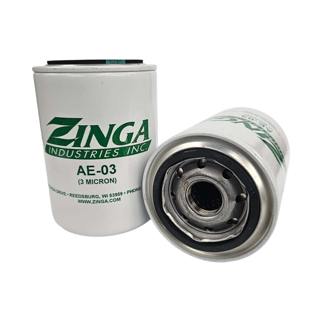 Zinga AE03 hydraulic filter, 3 micron, spin-on type, includes Island Hydraulic Supply. — islandhydraulicsupply.com