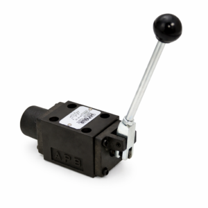 Hyvair D03 lever-actuated directional control valve with manual handle and aluminum body