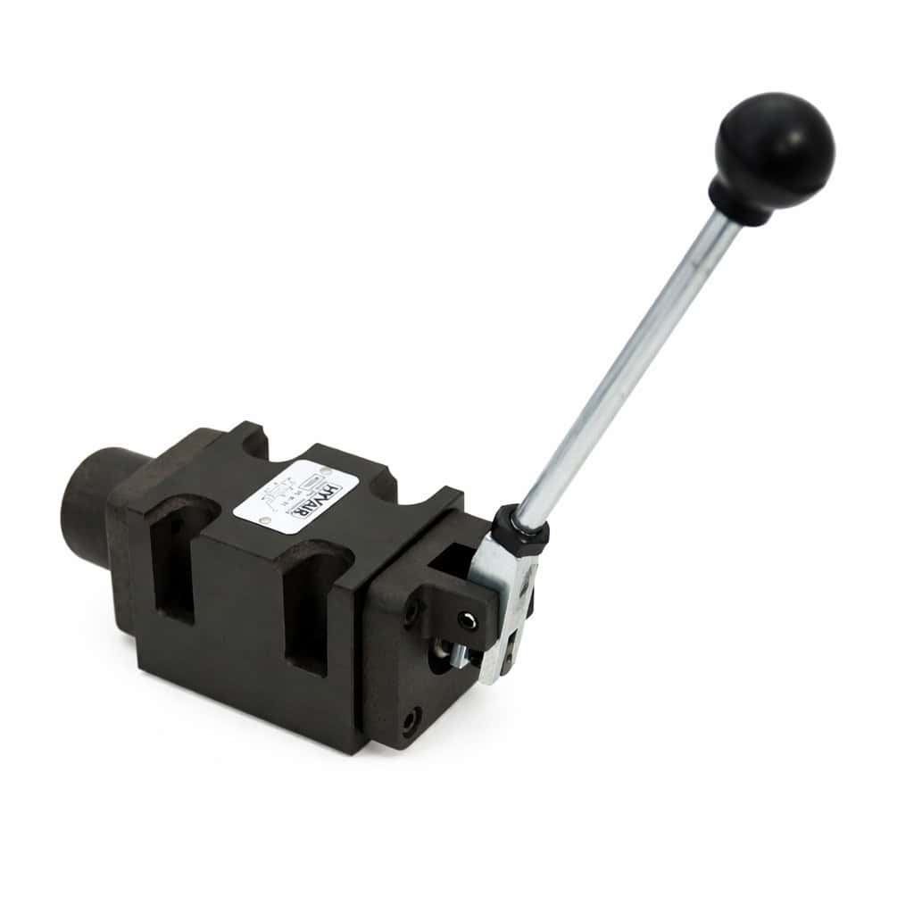 Hyvair hydraulic valve with lever handle, model number not specified, for industrial control. — islandhydraulicsupply.com