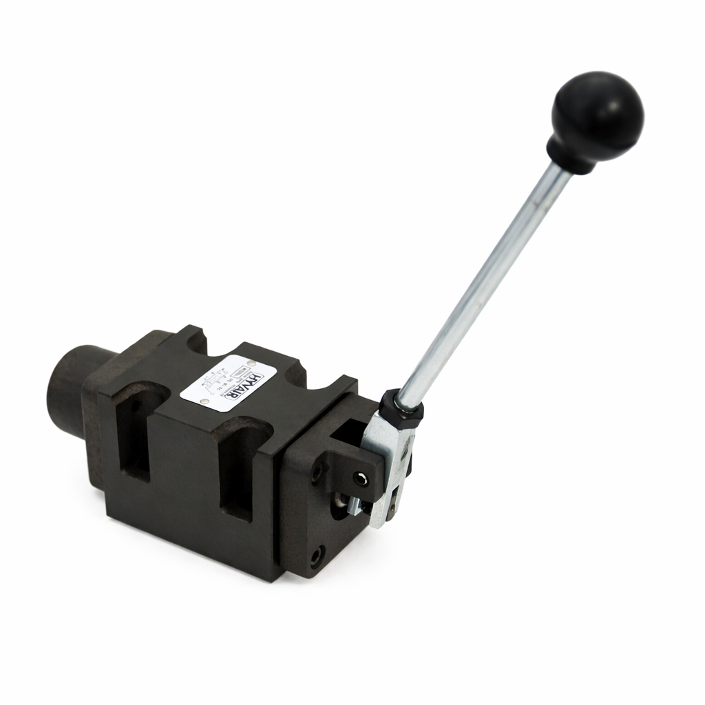 Hyvair D05M lever-actuated directional control valve with manual handle and aluminum body