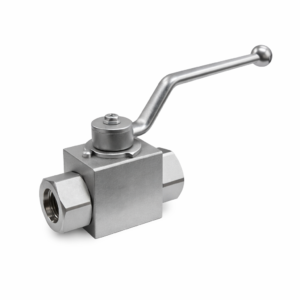 Hyvair SBV steel ball valve with single lever handle and stainless steel body