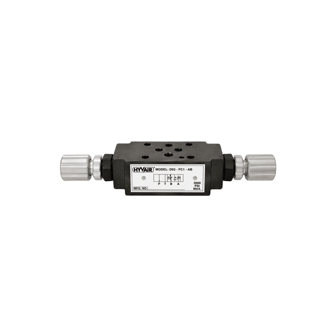 Hyvair D03 double solenoid directional valve, electrical box type, 24 VDC, 3-position, 1/4" NPT port. — islandhydraulicsupply.com