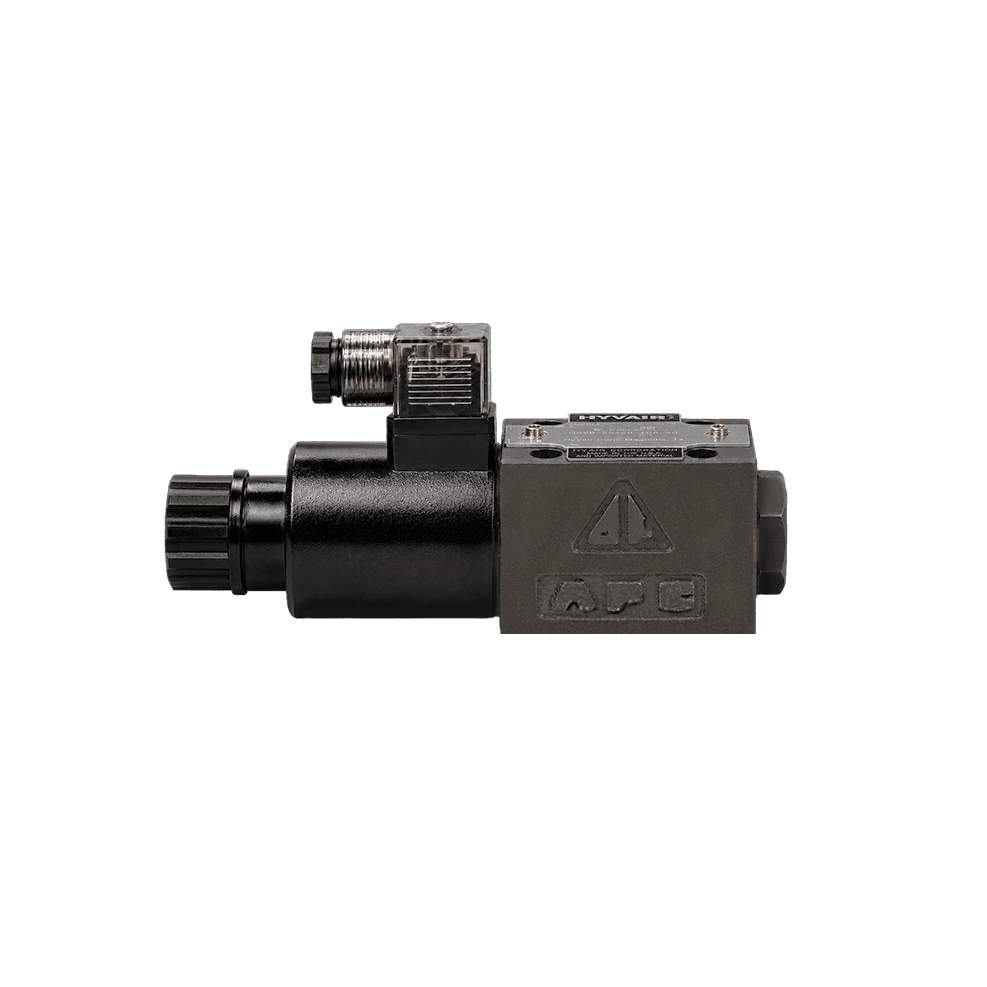 Hyvair solenoid valve PCP16-3K-2BK-2, 16 GPM, 3000 PSI, SAE B port, 24 VDC. — islandhydraulicsupply.com