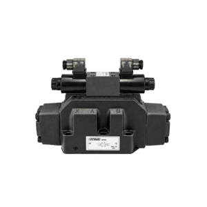 Hyvair hydraulic manifold with valves, model unknown, for industrial hydraulic systems. — islandhydraulicsupply.com