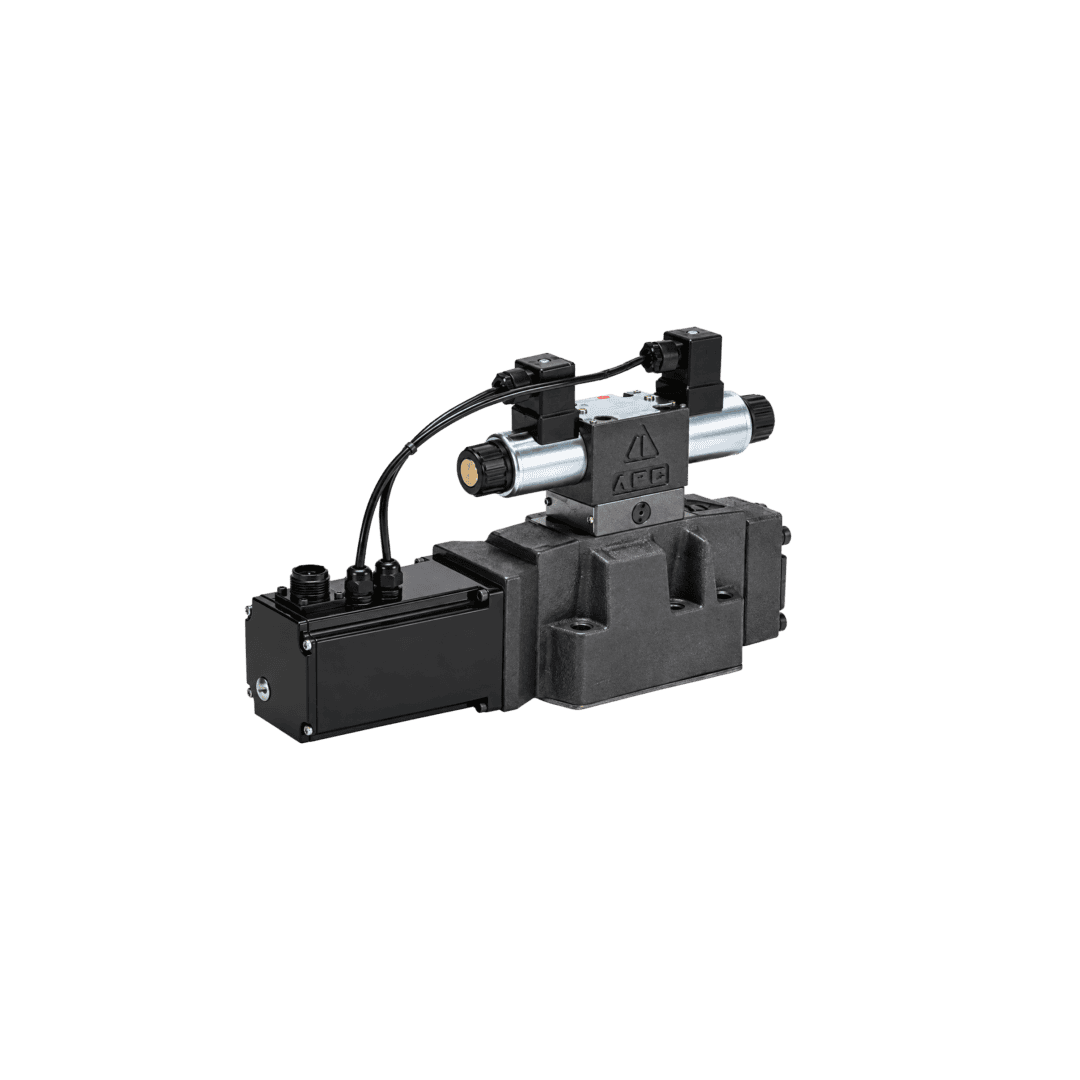 Hyvair pilot operated proportional valve, D07, 53 GPM, internal pilot, electrical feedback. — islandhydraulicsupply.com