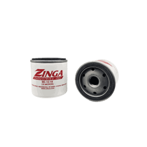 Two Zinga BE1018 spin-on filter elements showing the can and the 3/4-16 UN mounting thread — islandhydraulicsupply.com