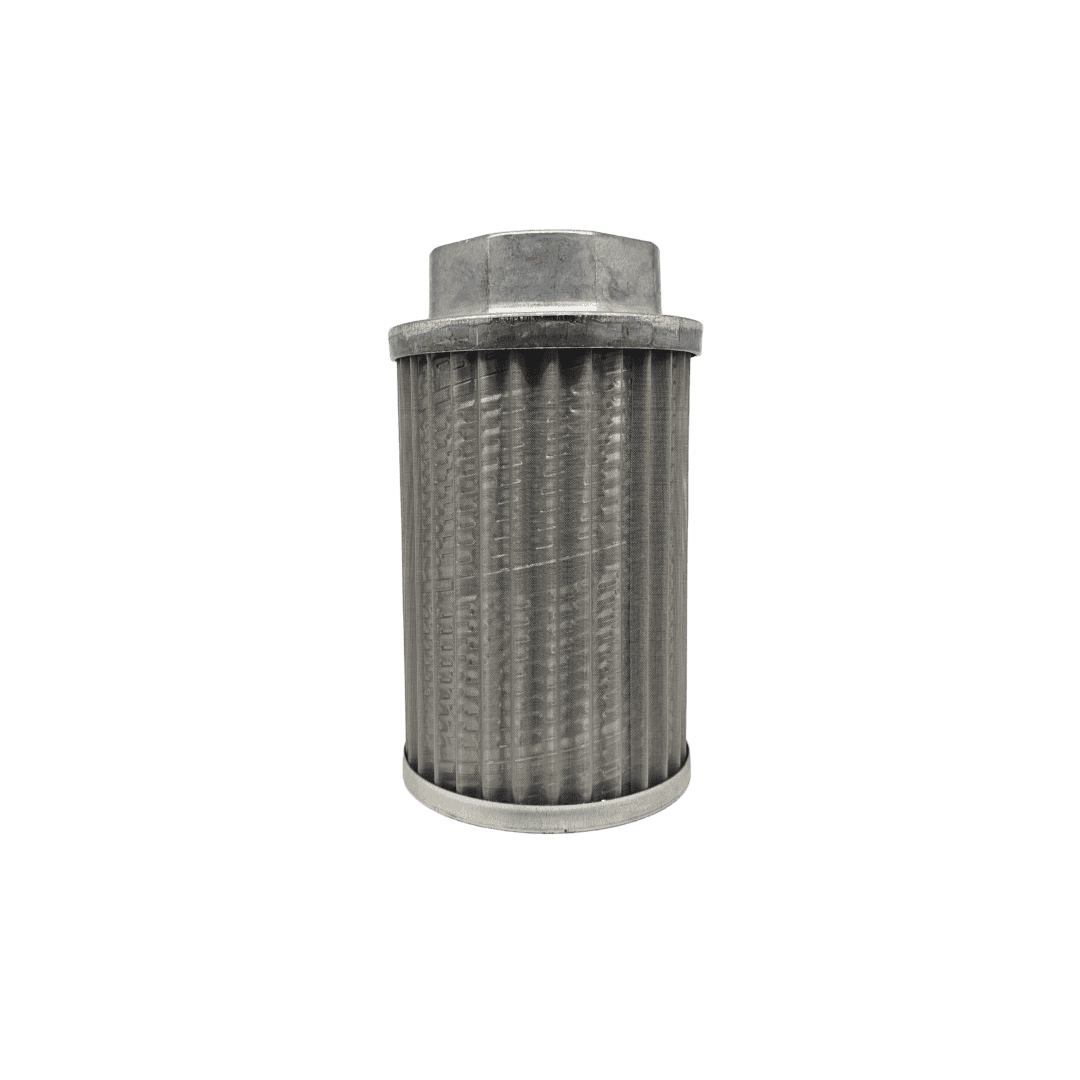 Zinga SS20000 suction strainer with 100 mesh wire cloth element, side view — islandhydraulicsupply.com