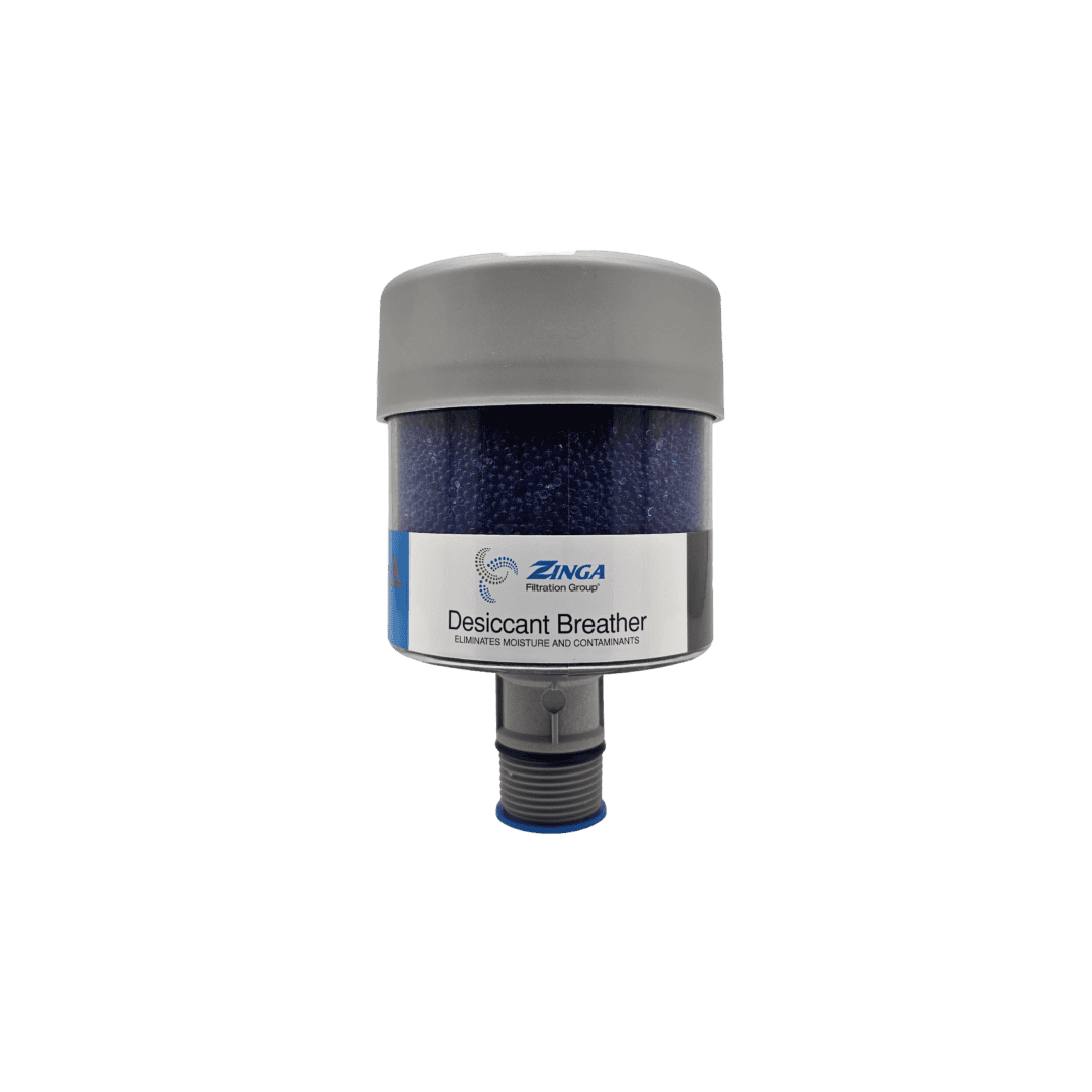 Zinga TT-2 desiccant breather with 1 in Sure-Fit connection, front view — islandhydraulicsupply.com