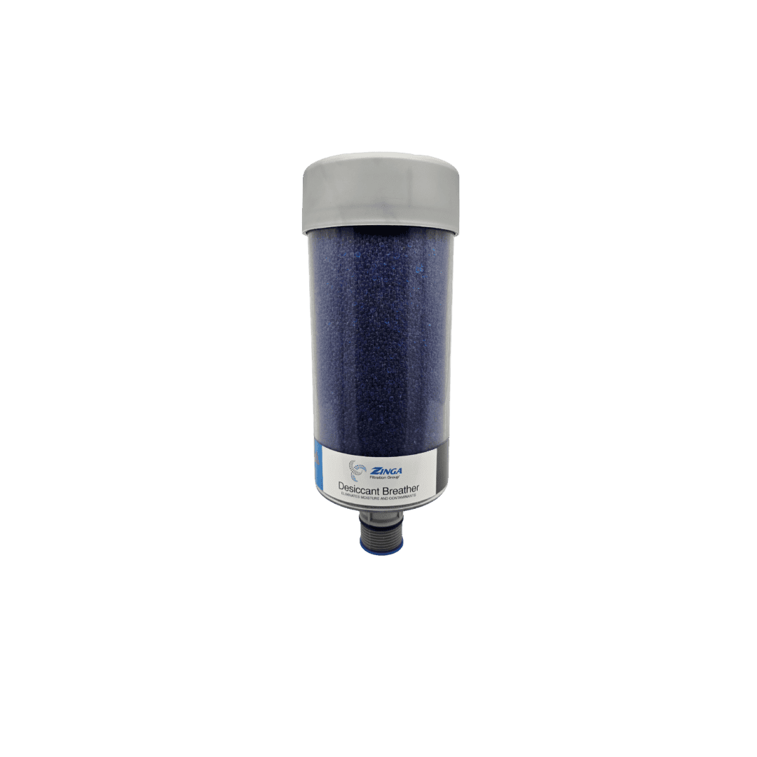 Zinga TT-4 desiccant breather with 1 in Sure-Fit connection, front view — islandhydraulicsupply.com