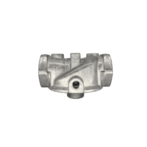 Zinga ZAF10251235 spin-on filter head with 1 in NPTF ports, side view — islandhydraulicsupply.com